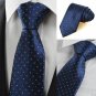Green Checked Pattern Navy JACQUARD Men's Tie Necktie Formal Suit Gift KT0024