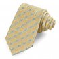Yellow Blue Polka Dot Circle JACQUARD Men's Tie Necktie Wedding Party Gift KT0030