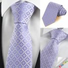 New Violet Purple Gradient Checked Men's Tie Necktie Wedding Holiday Gift KT0074