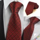 Dark Red Burgundy Gradient Checked Men's Tie Necktie Wedding Holiday Gift KT0076