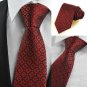 Dark Red Burgundy Gradient Checked Men's Tie Necktie Wedding Holiday Gift KT0076