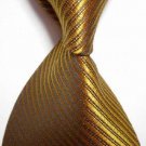 New Striped Bronzer JACQUARD WOVEN Men's Tie Necktie