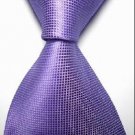 New Solid Violet Lavender Checked JACQUARD WOVEN Men's Tie Necktie