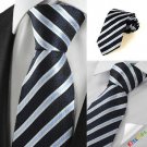 New Striped White Blue Classic Mens Tie Necktie Wedding Party Holiday Gift #1028