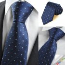 Classic Check Navy Dark Blue Men Tie Necktie Formal Wedding Holiday Gift KT0006
