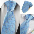 Colorful Paisley Blue Men's Tie Necktie Wedding Party Holiday Prom Gift KT0106