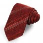 Red Scarlet Lovely Paisley Striped Men Tie Necktie Wedding Valentines Gift KT0021