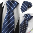 New Plaid Checked Navy Classic Mens Tie Formal Suit Necktie Holiday Gift KT1010