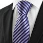 New Striped Violet Black Formal Men Tie Necktie Wedding Party Holiday Gift #1009