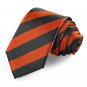 New Striped Orange Black Mens Tie Suit Necktie Wedding Party Holiday Gift KT1026