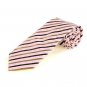 New Striped Brown Pink Men's Tie Suit Necktie Wedding Party Holiday Gift #1035