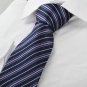 New Striped Purple Black Formal Men's Tie Necktie Wedding Holiday Gift #1057