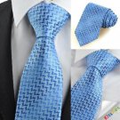 New Blue Diamond Pattern Men's Tie Suit Necktie Wedding Party Holiday Gift KT0089