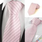 New Striped Pink Classic Men's Tie Necktie Wedding Party Holiday Prom Gift #1004