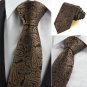 New Brown Paisley Exotic JACQUARD Men's Tie Necktie Wedding Holiday Gift KT0120