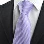 New Striped Purple White Men's Tie Suit Necktie Wedding Party Holiday Gift KT0109