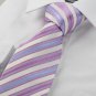 New Classic Pink Blue Striped Men's Tie Necktie Wedding Party Holiday Gift #1011