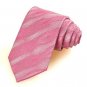 New Pink Ripple Wave Unique Mens Tie Necktie Wedding Party Valentines Gift KT0086