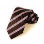 New Striped Pink Brown Classic Luxiry Men Tie Necktie Wedding Holiday Gift #1027
