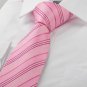 New Striped Pink JACQUARD Men's Tie Necktie Wedding Party Holiday Gift #1033