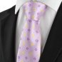 Check Pattern Purple Golden Mens Tie Formal Necktie Wedding Holiday Gift KT1041