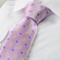 Check Pattern Purple Golden Mens Tie Formal Necktie Wedding Holiday Gift KT1041