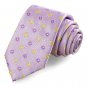Check Pattern Purple Golden Mens Tie Formal Necktie Wedding Holiday Gift KT1041