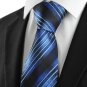 New Squared Blue Black Men's Tie Formal Necktie Wedding Party Holiday Gift #1070