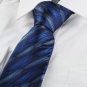 New Navy Dark Blue Ripple Wave Mens Tie Necktie Wedding Party Holiday Gift KT0083
