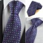 Purple Navy Bohemian Floral Checked Novelty Unique Men's Tie Necktie Gift KT0098
