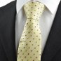 Tulip Yellow Green Bohemian Floral Checked Men's Tie Necktie Holiday Gift KT0094