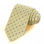 Tulip Yellow Green Bohemian Floral Checked Men's Tie Necktie Holiday Gift KT0094