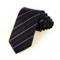New Purple Striped Black Men's Tie Necktie Wedding Party Holiday Prom Gift #1040
