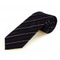 New Purple Striped Black Men's Tie Necktie Wedding Party Holiday Prom Gift #1040