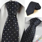 Navy Purple Silver Bohemian Floral Checked Formal Men's Tie Necktie Gift KT0092