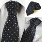Navy Purple Silver Bohemian Floral Checked Formal Men's Tie Necktie Gift KT0092