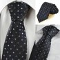 Navy Purple Silver Bohemian Floral Checked Formal Men's Tie Necktie Gift KT0092