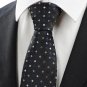 Navy Purple Silver Bohemian Floral Checked Formal Men's Tie Necktie Gift KT0092