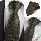 New Colorful Paisley Black Men's Tie Necktie Novelty Wedding Holiday Gift KT0103