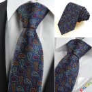New Colorful Paisley Navy Novelty Unique Formal Mens Tie Suit Necktie Gift KT0104