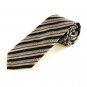 New Striped Golden Black JACQUARD Business Men's Tie Necktie Holiday Gift #1001
