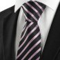 New Striped Pink Black JACQUARD Men Tie Necktie Wedding Party Holiday Gift #1054