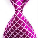 New Purple White Crossed Classic Woven Man Tie Necktie Holiday Gift #3004