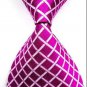 New Purple White Crossed Classic Woven Man Tie Necktie Holiday Gift #3004