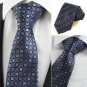 Brown Blue Bohemian Floral Checked Novelty Formal Men's Tie Suit Necktie KT0099