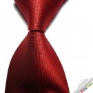 6cm Men's Skinny Tie Solid Red Scarlet Checked JACQUARD WOVEN Necktie