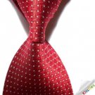 6cm Men's Skinny Tie Red Crossed JACQUARD WOVEN Necktie