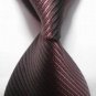 6cm Men's Skinny Tie Striped Brown JACQUARD WOVEN Necktie