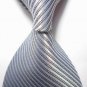 6cm Men's Skinny Tie Striped Gray JACQUARD WOVEN Necktie