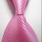 6cm Men's Skinny Tie Striped Pink JACQUARD WOVEN Necktie